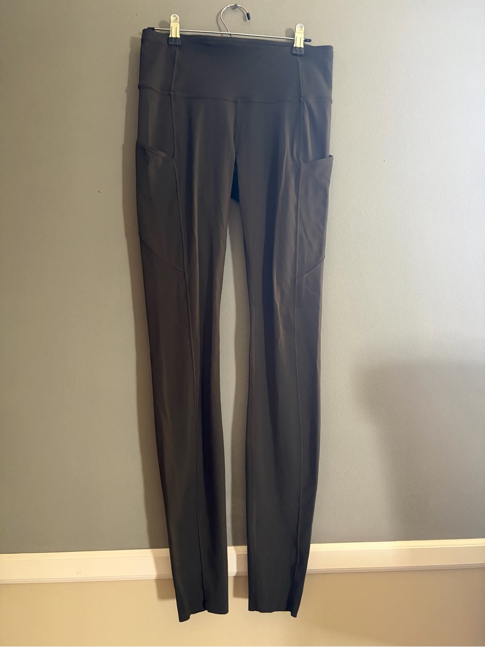 Lululemon Fast and Free Tight Leggings Pants Dark Olive Green Nulux Athletic